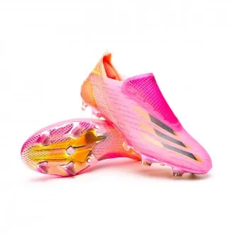 Football Boots X Ghosted + FG Shock pink-Black-Screaming orange