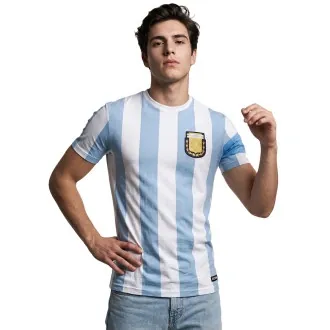 T-Shirt Argentina Capitano White-Blue