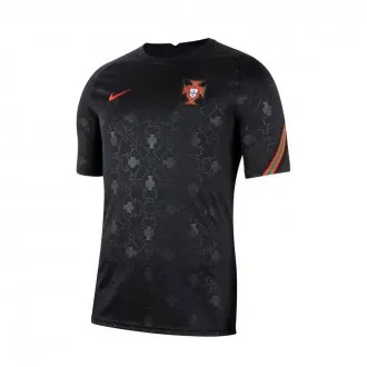 Camiseta Portugal Pre-Match Top 2020-2021 Black-Challenge Red