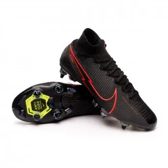 Football Boots Mercurial Superfly VII Elite SG-Pro Anti-Clog Traction Black-Dark Smoke Grey-Chile Red