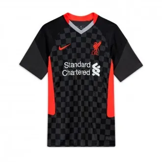 Camiseta Liverpool FC Stadium Tercera Equipación 2020-2021 Antracite-Black-Laser crimson