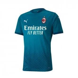 Camiseta AC Milan Tercera Equipación 2020-2021 Deep lagoon-Gibraltar sea
