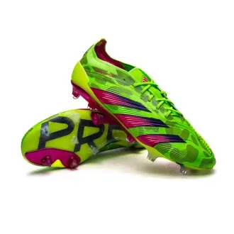 Football Boots Predator Elite L FG Team Solar Green-Team Shock Pink-Lucid Lemo