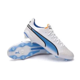 Football Boots King Ultimate FG/AG White-Black-Blue Glimmer-Ultra Orange