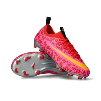 Football Boots Kids Air Zoom Mercurial Vapor Academy FG/MG X Lego Collection Hyper Pink-Univ Gold-Green Strike-Black-Mtlc