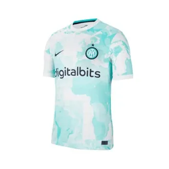 T-Shirt FC Inter de Milán Away Jersey Stadium 2022-2023 White-Light Aqua
