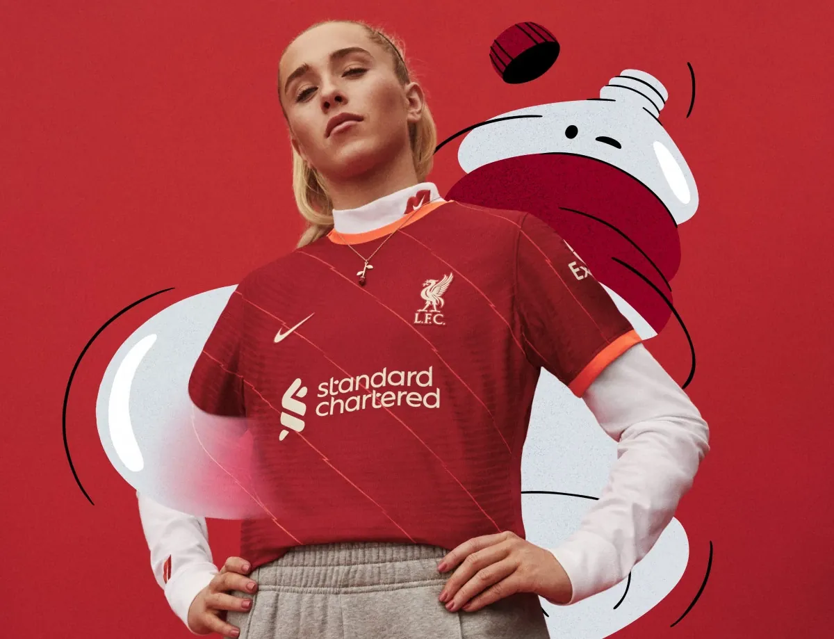 post card Loja online Fútbol Emotion Portugal - Blogs de futebol - Liverpool HOME 2021-22 primeira.webp