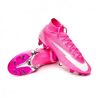 Bota Mercurial Superfly 7 Elite Kylian Mbappé FG Pink Blast-White-Black-Chrome