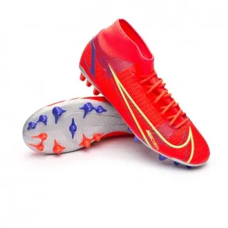Football Boots Mercurial Superfly 8 Academy AG Bright Crimson-Metallic Silver-Indigo Burst