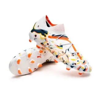 Bota Future 7 Ultimate Creativity FG/AG White-Ocean Tropic-Turquoise Surf-Hot Heat