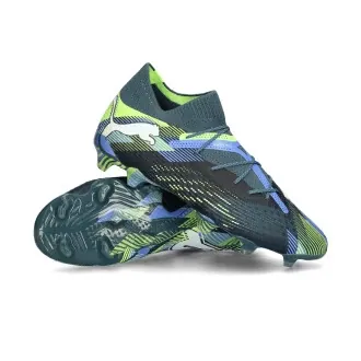 Football Boots Future 7 Ultimate FG/AG Gray Skies-White-Fizzy Apple