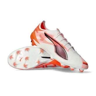Football Boots Ultra 5 Ultimate FG White-White-Glowing Red