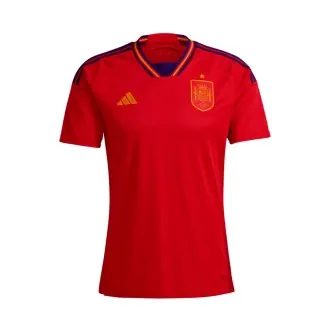 Jersey Spain Home Jersey World Cup Qatar 2022 Power Red-Navy Blue