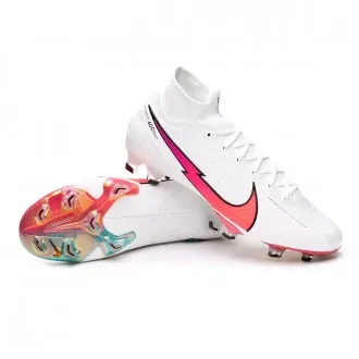 Bota Mercurial Superfly VII Elite FG White-Flash crimson-Hyper jade-Black