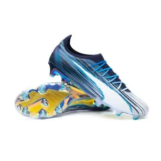 Football Boots Ultra Ultimate FG/AG Navy- White-Bright Aqua