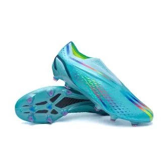 Football Boots X Speedportal + FG Clear Aqua-Solar Red-Power Blue