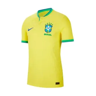 T-Shirt Brazil Home Jeryse Match Qatar Worldcup 2022 Dynamic Yellow-Green Spark-Paramount Blue