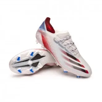 Football Boots X Ghosted .1 FG Silver Metallic-Black-Scarlet