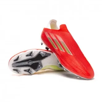 Football Boots X Speedflow + FG Kids Red-Black-Solar Red