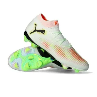 Football Boots Future 8 Ultimate Teaser FG White-Black-Lime Squeeze-Green Glare