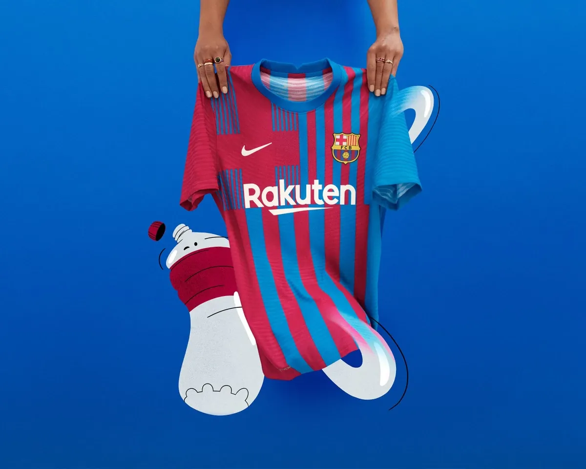 The new FC Barcelona kit! You either love it or hate it...