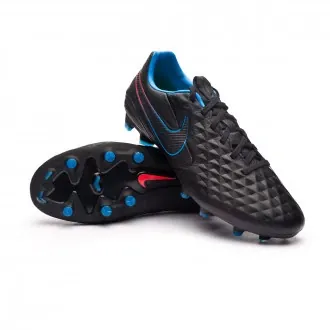 Football Boots Tiempo Legend 8 Pro FG Black-Black-Siren Red-Light Photo Blue-Cyber