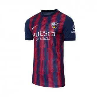 T-Shirt SD Huesca Home Jersey Stadium 2022-2023 Midnight Navy-Gym Red-Obsidian-White