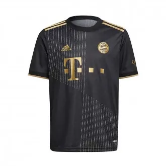 T-Shirt Kids FC Bayern de Munich Away Jersey 2021-2022 Black
