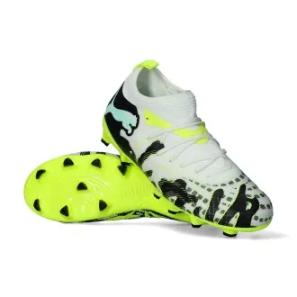 Football Boots Kids Future 9 Match Creativity FG/AG Mint Jelly-Lux Lime-Puma White-Puma Black.