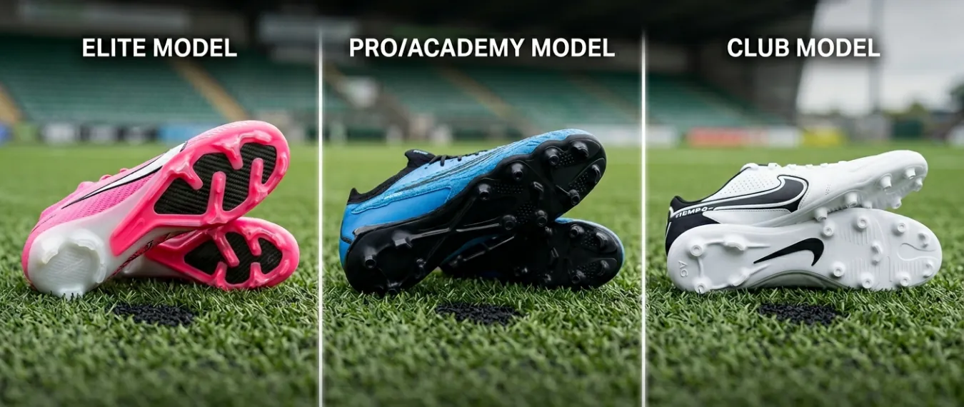 elite level cleats, academy level cleats, club model cleats
