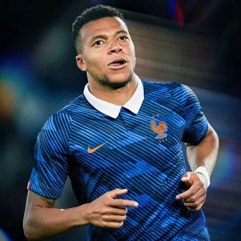 Mbappe wearing official France World Cup 2026 jersey