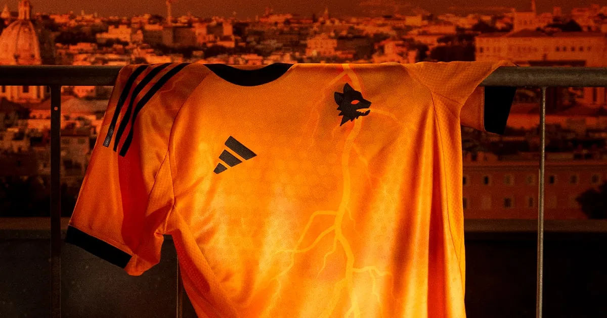 adidas & AS Roma Drop Orange Away Kit For 2025/26