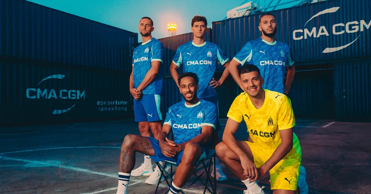 Olympique Marseille & PUMA Complete 25/26 Kit Set With Bold Third Shirt