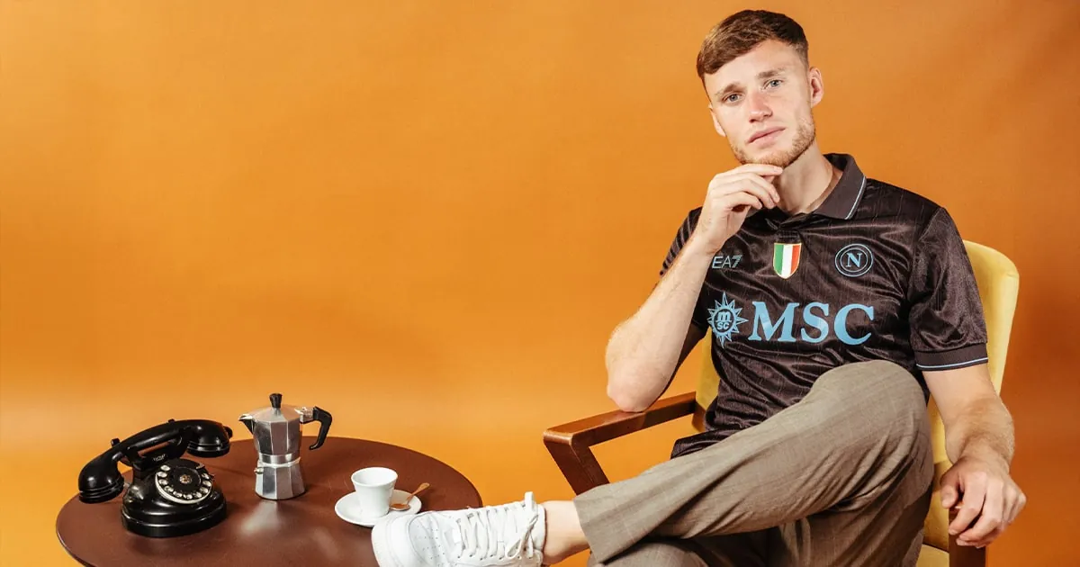 SSC Napoli & EA7 Present 25/26 Third Kit: Café